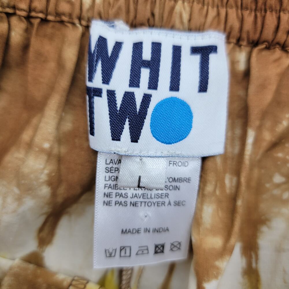 Anthropologie WHIT TWO Cotton Shibori Tie Dye Crop Lantern Leg Pants - Size L - Picture 5 of 6